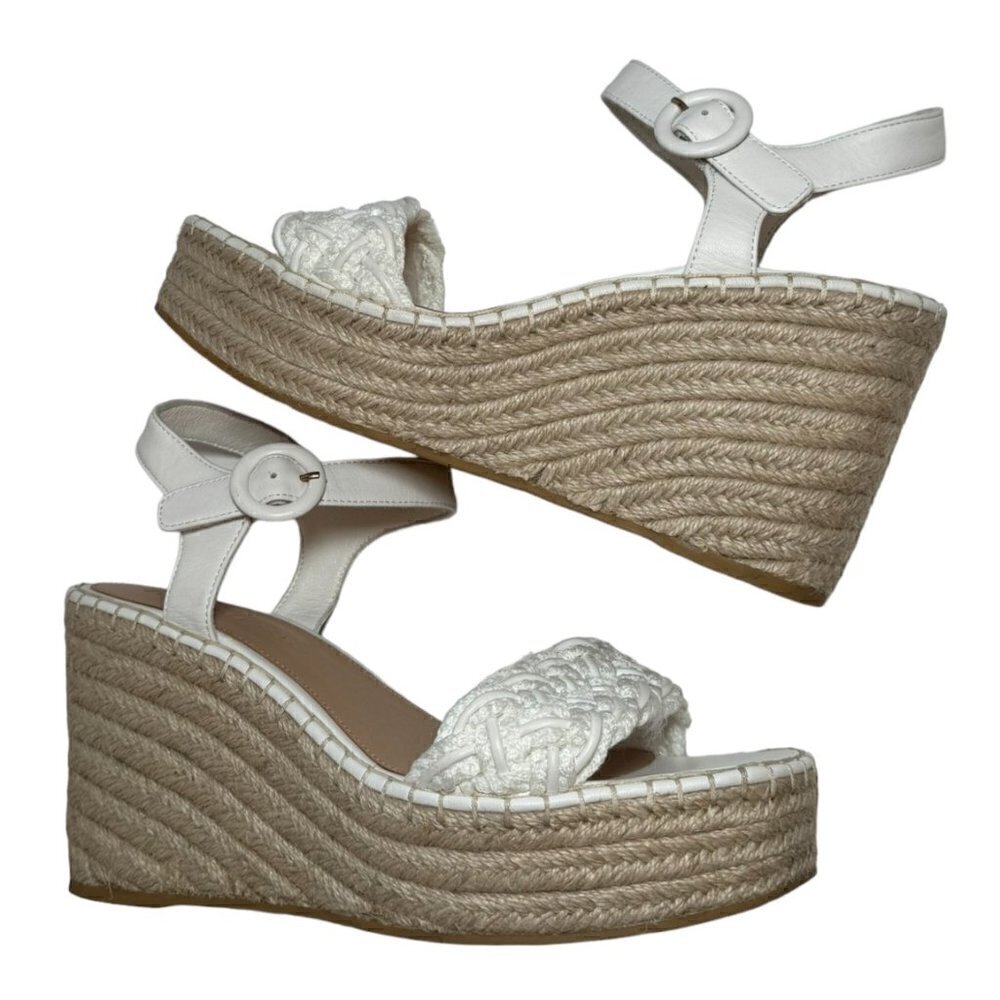 VERONICA BEARD Reema‎ Braided Ankle-Strap Wedge Espadrilles, Size 10 New - Picture 6 of 7